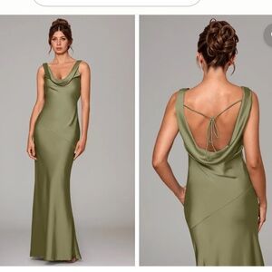 Azazie Rylina Dress in pistachio